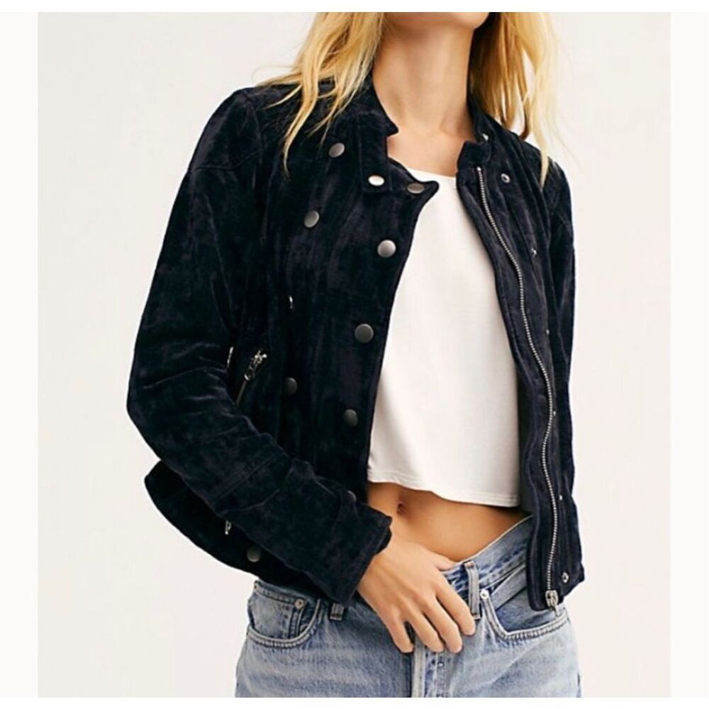 Free People jacket Dusk Till Dawn Velvet Jacket
